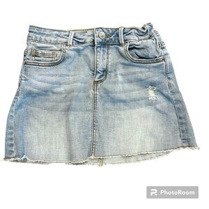 Zara kids blue jeans mini skirt size 9